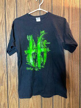 Tupelo Honey Black & Lime Green Band T-Shirt Men's Medium *Never Worn*